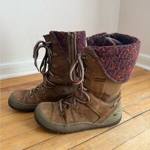 Merrell Brown and Purple Winter Boots
